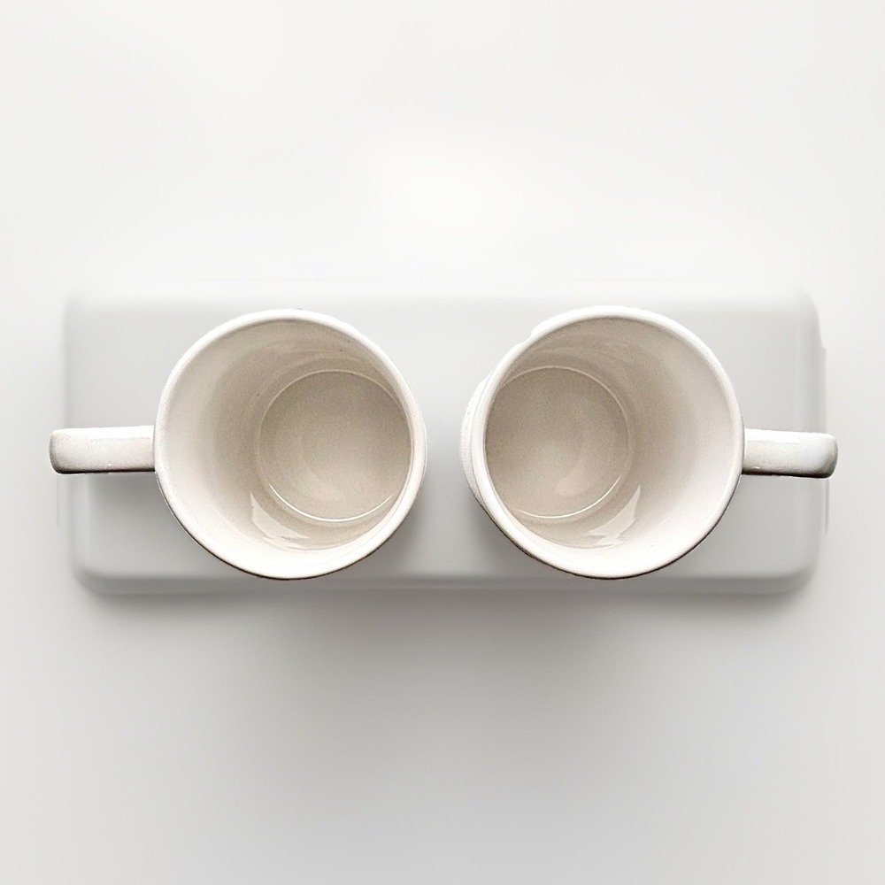 Set of 2 Godiva Belgium 1926 Coffee Mugs by California Pantry 2020 White 16oz - Picture 3 of 5